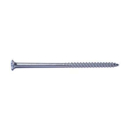 Deck Screw, #10 x 4-1/2 in, Steel, Flat Head, Phillips Drive, 500 PK